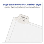 Preprinted Legal Exhibit Side Tab Index Dividers, Allstate Style, 10-Tab, 4, 11 X 8.5, White, 25/pack
