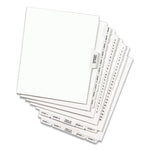 Preprinted Legal Exhibit Side Tab Index Dividers, Avery Style, 10-Tab, 8, 11 X 8.5, White, 25/pack
