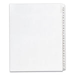 Preprinted Legal Exhibit Side Tab Index Dividers, Allstate Style, 25-Tab, 51 To 75, 11 X 8.5, White, 1 Set, (1703)