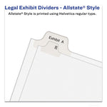 Preprinted Legal Exhibit Side Tab Index Dividers, Allstate Style, 10-Tab, 1, 11 X 8.5, White, 25/pack