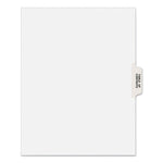 Preprinted Legal Exhibit Side Tab Index Dividers, Avery Style, 25-Tab, Table Of Contents, 11 X 8.5, White, 25/pack
