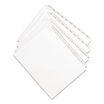Preprinted Legal Exhibit Side Tab Index Dividers, Allstate Style, 26-Tab, V, 11 X 8.5, White, 25/pack