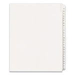 Preprinted Legal Exhibit Side Tab Index Dividers, Allstate Style, 26-Tab, A To Z, 11 X 8.5, White, 1 Set, (1700)