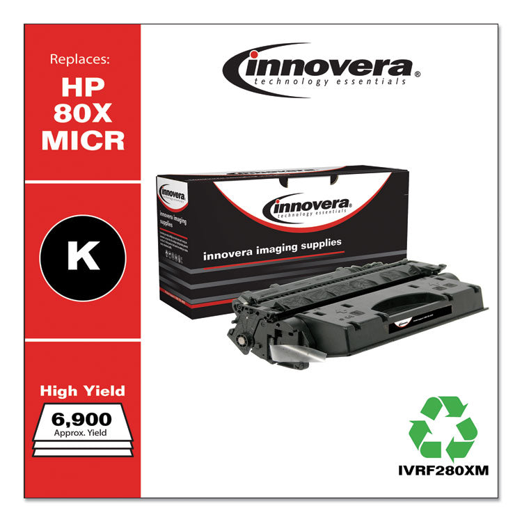 Remanufactured Black High-Yield MICR Toner, Replacement for 80XM (CF280XM), 6,900 Page-Yield
