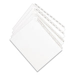 Preprinted Legal Exhibit Side Tab Index Dividers, Allstate Style, 10-Tab, 5, 11 X 8.5, White, 25/pack
