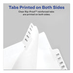 Preprinted Legal Exhibit Side Tab Index Dividers, Allstate Style, 10-Tab, 13, 11 X 8.5, White, 25/pack