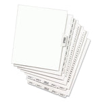 Preprinted Legal Exhibit Side Tab Index Dividers, Avery Style, 10-Tab, 10, 11 X 8.5, White, 25/pack