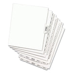 Preprinted Legal Exhibit Side Tab Index Dividers, Avery Style, 10-Tab, 1, 11 X 8.5, White, 25/pack