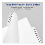Preprinted Legal Exhibit Side Tab Index Dividers, Avery Style, 10-Tab, 8, 11 X 8.5, White, 25/pack