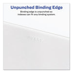 Preprinted Legal Exhibit Bottom Tab Index Dividers, Avery Style, 26-Tab, Exhibit 1 To Exhibit 25, 11 X 8.5, White, 1 Set