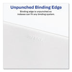 Preprinted Legal Exhibit Side Tab Index Dividers, Avery Style, 25-Tab, 101 To 125, 11 X 8.5, White, 1 Set, (1334)