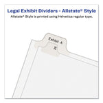 Preprinted Legal Exhibit Side Tab Index Dividers, Allstate Style, 25-Tab, Exhibit 1 To Exhibit 25, 11 X 8.5, White, 1 Set