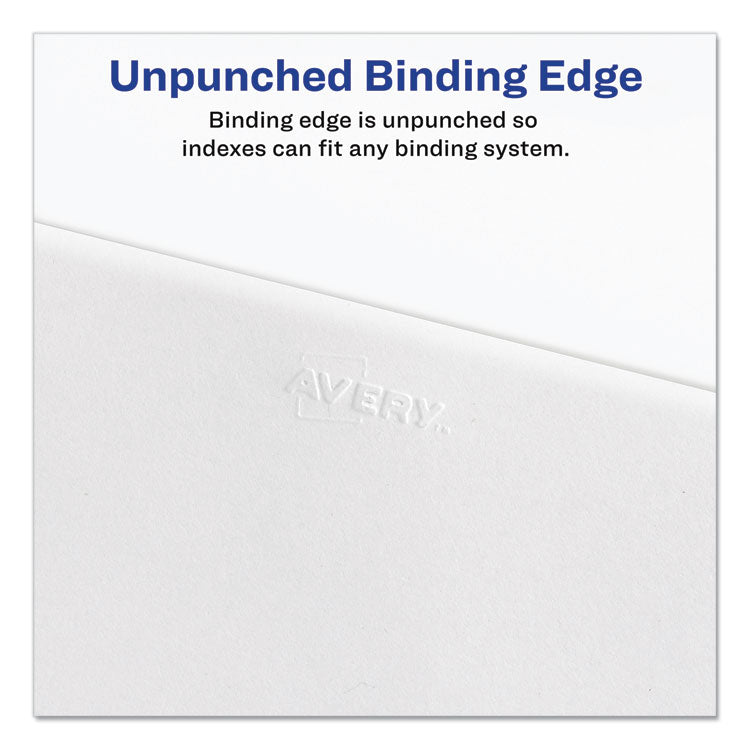 Preprinted Legal Exhibit Side Tab Index Dividers, Avery Style, 25-Tab, 1 To 25, 11 X 8.5, White, 1 Set