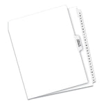 Preprinted Legal Exhibit Side Tab Index Dividers, Avery Style, 27-Tab, A To Z, 11 X 8.5, White, 1 Set