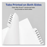 Preprinted Legal Exhibit Side Tab Index Dividers, Avery Style, 10-Tab, 5, 11 X 8.5, White, 25/pack