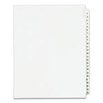 Preprinted Legal Exhibit Side Tab Index Dividers, Avery Style, 25-Tab, 1 To 25, 11 X 8.5, White, 1 Set, (1330)