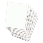 Preprinted Legal Exhibit Side Tab Index Dividers, Avery Style, 25-Tab, 1 To 25, 11 X 8.5, White, 1 Set