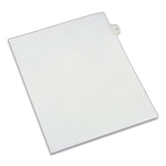 Preprinted Legal Exhibit Side Tab Index Dividers, Allstate Style, 10-Tab, 5, 11 X 8.5, White, 25/pack