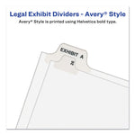Preprinted Legal Exhibit Side Tab Index Dividers, Avery Style, 25-Tab, 1 To 25, 11 X 8.5, White, 1 Set