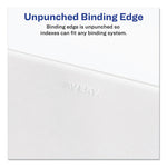 Preprinted Legal Exhibit Side Tab Index Dividers, Avery Style, 10-Tab, 9, 11 X 8.5, White, 25/pack