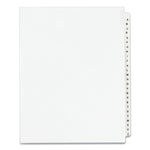 Preprinted Legal Exhibit Side Tab Index Dividers, Avery Style, 26-Tab, A To Z, 11 X 8.5, White, 1 Set, (1400)