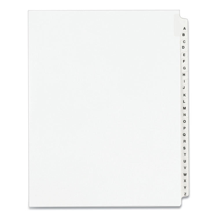 Preprinted Legal Exhibit Side Tab Index Dividers, Avery Style, 26-Tab, A To Z, 11 X 8.5, White, 1 Set, (1400)