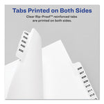 Preprinted Legal Exhibit Bottom Tab Index Dividers, Avery Style, 26-Tab, Exhibit 1 To Exhibit 25, 11 X 8.5, White, 1 Set
