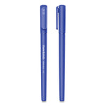 Write Bros. Ballpoint Pen, Stick, Medium 1 Mm, Blue Ink, Blue Barrel, Dozen