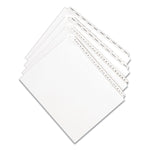 Preprinted Legal Exhibit Side Tab Index Dividers, Allstate Style, 10-Tab, 13, 11 X 8.5, White, 25/pack