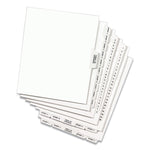 Preprinted Legal Exhibit Side Tab Index Dividers, Avery Style, 25-Tab, Table Of Contents, 11 X 8.5, White, 25/pack