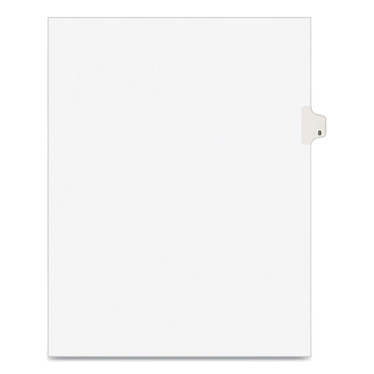 Preprinted Legal Exhibit Side Tab Index Dividers, Avery Style, 10-Tab, 8, 11 X 8.5, White, 25/pack