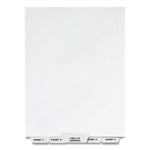 Preprinted Legal Exhibit Bottom Tab Index Dividers, Avery Style, 27-Tab, Exhibit A To Exhibit Z, 11 X 8.5, White, 1 Set