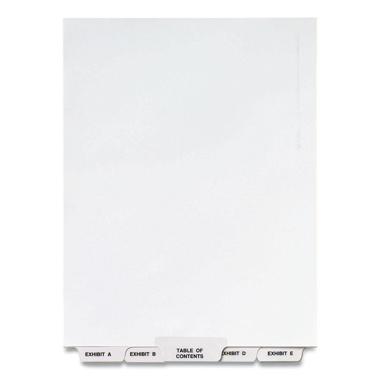 Preprinted Legal Exhibit Bottom Tab Index Dividers, Avery Style, 27-Tab, Exhibit A To Exhibit Z, 11 X 8.5, White, 1 Set