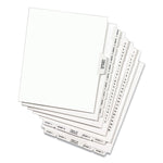 Preprinted Legal Exhibit Side Tab Index Dividers, Avery Style, 26-Tab, A To Z, 11 X 8.5, White, 1 Set, (1400)
