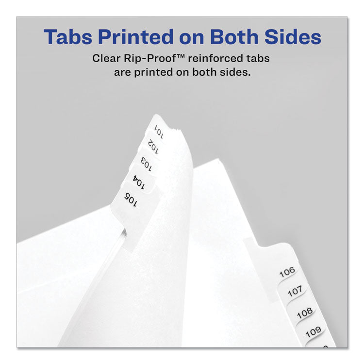 Preprinted Legal Exhibit Side Tab Index Dividers, Allstate Style, 10-Tab, 3, 11 X 8.5, White, 25/pack