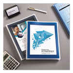 Flexi-View Six-Pocket Polypropylene Organizer, 150-Sheet Capacity, 11 X 8.5, Translucent/navy