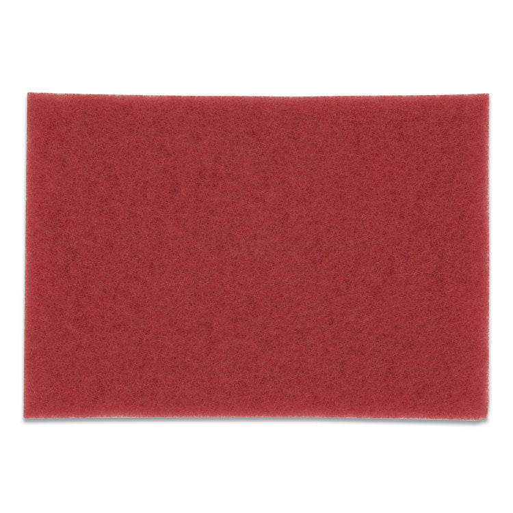 Low-Speed Buffer Floor Pads 5100, 20 X 14, Red, 10/carton