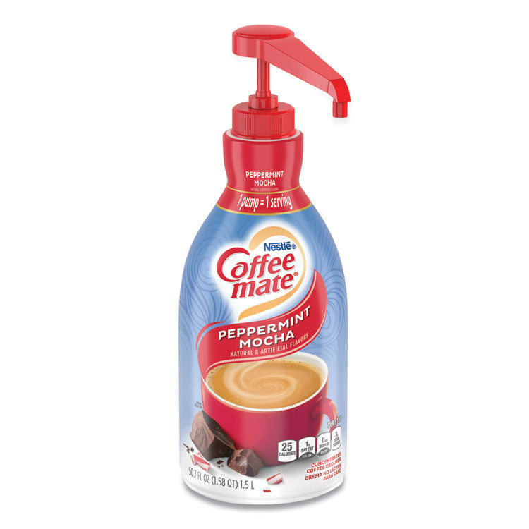 Liquid Coffee Creamer, Peppermint Mocha, 1.5 L Pump Bottle