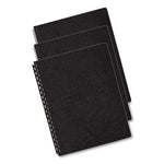 Executive Leather-Like Presentation Cover, Black, 11.25 x 8.75, Unpunched, 200/Pack