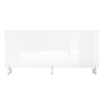 Clear Partition Extender With Attached Clamp, 48 X 3.88 X 30, Thermoplastic Sheeting