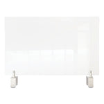 Clear Partition Extender With Attached Clamp, 36 X 3.88 X 18, Thermoplastic Sheeting