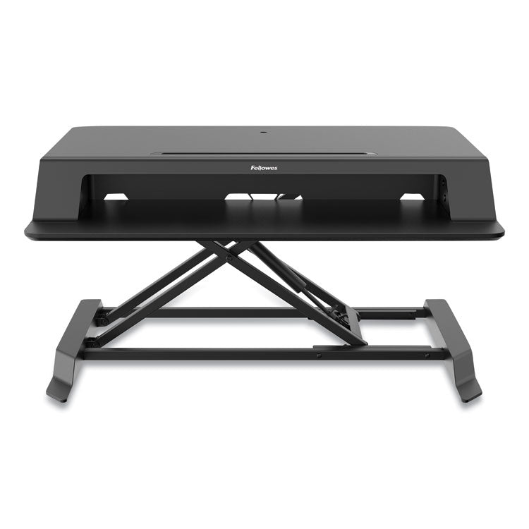 Lotus Lt Sit-Stand Workstation, 34.38" X 28.38" X 7.62", Black