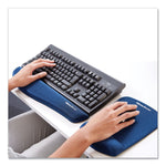 PlushTouch Mouse Pad with Wrist Rest, 7.25 x 9.38, Blue