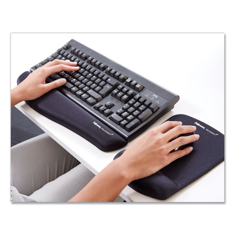 PlushTouch Mouse Pad with Wrist Rest, 7.25 x 9.38, Black