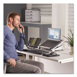 Office Suites Laptop Riser, 15.13" X 11.38" X 4.5" To 6.5", Black/silver, Supports 10 Lbs