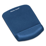 PlushTouch Mouse Pad with Wrist Rest, 7.25 x 9.38, Blue