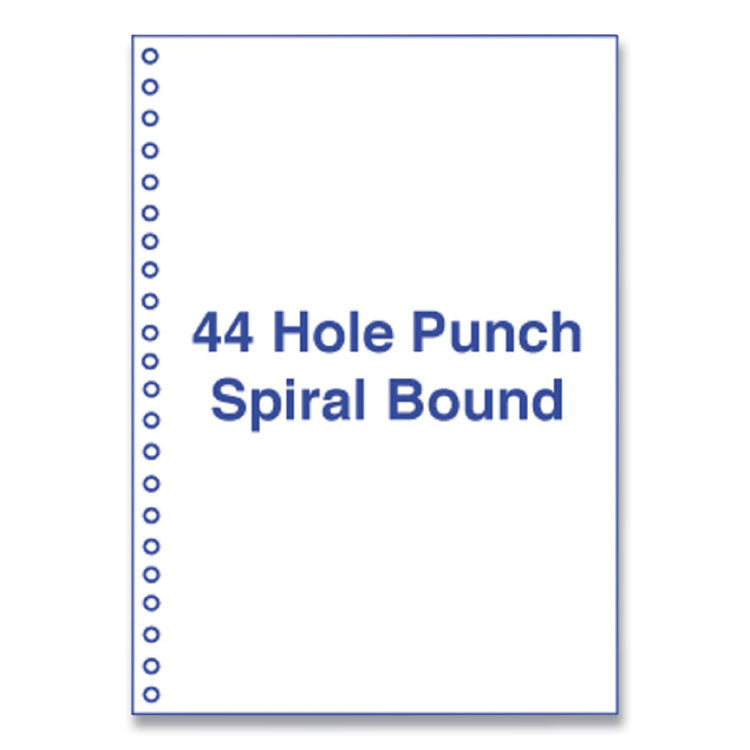 Perforated and Punched Laser Cut Sheets, 44-Hole Side Punched, 20 lb Bond Weight, 8.5 x 11, White, 500/Ream