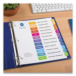 Customizable Table of Contents Ready Index Multicolor Dividers, 12-Tab, Jan. to Dec., 11 x 8.5, White, 6 Sets
