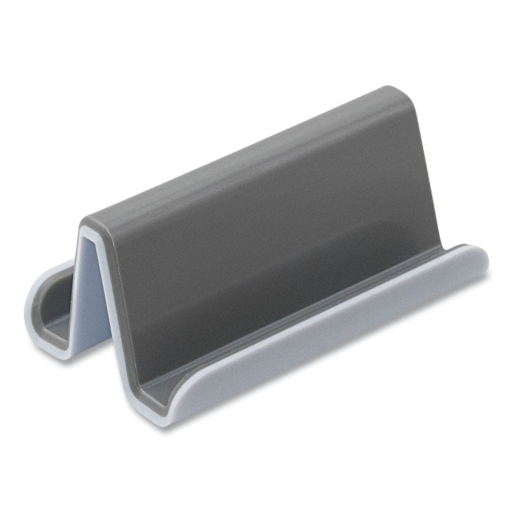 Fusion Double-Sided Business Card Holder, Holds 2.25 X 4 Cards, Polypropylene, Gray/white
