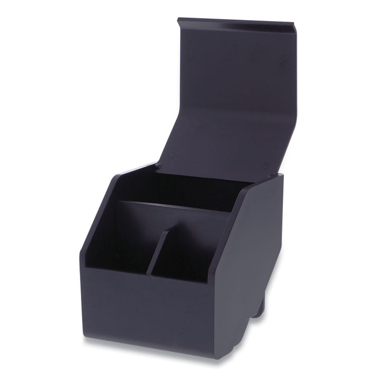 Konnect Desktop Organizer Short Storage Bin, 3.4" x 3.5" x 3.5", Black